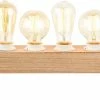 Lampe De Table Brilliant "Whitewood" 4 Lumières Bois / Blanc