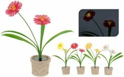 Oneiro's Luxe ProGarden 2 Fleurs Solaires En Pot - H40 Cm - Eclairage Jardin - Cordon Lumineux Pour Extérieur - Noir - Spot à Pointes - énergie Solaire - LED - été - éclairage Jardin - Lampe Solaire -Glass Vases Boutique de vente 1200x754