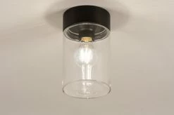 Lumidora Plafonnier 74614 - E27 - Zwart - Métal - Lampe D'extérieur - Lampe De Salle De Bain - IP65 - ⌀ 12 Cm