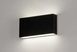 Applique Lumidora 74095 - 2 Lumières - LED Intégrée - 10,0 Watt - 900 Lumen - 2700 Kelvin - Zwart - Métal - Lampe D' Extérieur - Lampe De Lumidora - IP54