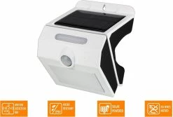 Led Lovers Lampe D'extérieur Solaire à LED | Applique Avec Détecteur De Mouvement | Rotatif | Lampe De Sécurité | Noir | Énergie Solaire | Sans Fil | Étanche | 131 X 97 X 94 Mm -Glass Vases Boutique de vente 1200x809