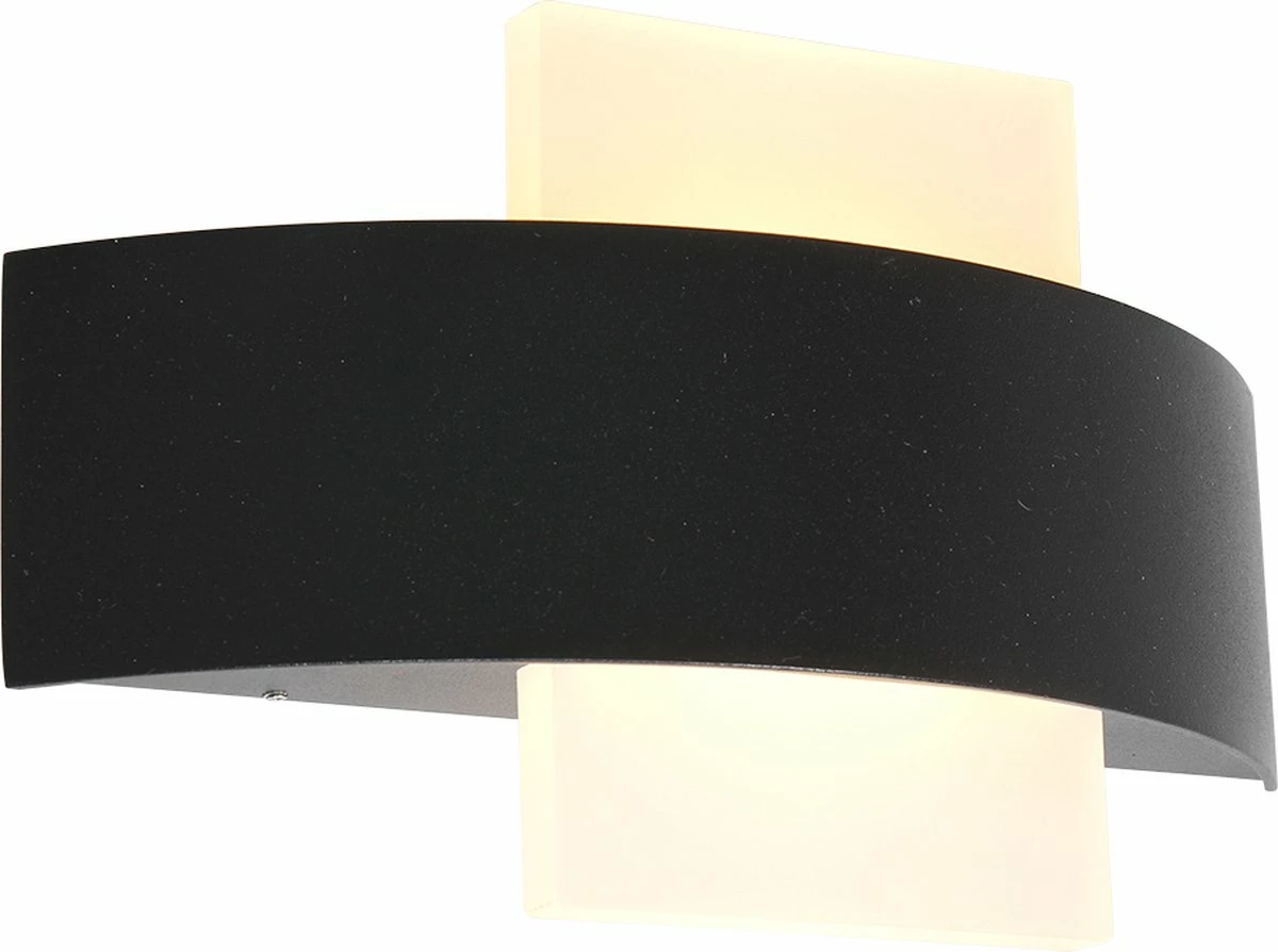 Lampe D'Extérieur Moderne - Steinhauer - Glas - Moderne - LED - L: 23,5cm - Pour Extérieur - Salon - Salle à Manger - Zwart 1 Lampe D'Extérieur Moderne - Steinhauer - Glas - Moderne - LED - L: 23,5cm - Pour Extérieur - Salon - Salle à Manger - Zwart