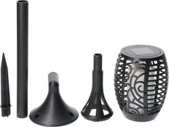 Proventa Lampe Solaire Torch Small Noire Avec Effet Flamme -Glass Vases Boutique de vente 1200x897 1