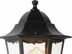 QAZQA New_orleans - Lampe D'extérieur Sur Pied Smart Rurale | Lampadaire Pour L'extérieur Avec WiFi - 1 Lumière - H 170 Cm - Zwart - Éclairage Extérieur -Glass Vases Boutique de vente 1200x897