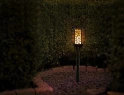 Proventa Lampe Solaire Torch Small Noire Avec Effet Flamme -Glass Vases Boutique de vente 1200x921