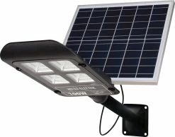 Horoz Electric Lampe Extérieure Solar LED - Applique - Siècle Des Lumières Public - Eclairage Éclairage Extérieur Énergie Solaire - Télécommande - IP65 - Eclairage Jardin - 100W - 6400K Wit Froid