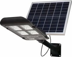Horoz Electric Lampe Extérieure Solar LED - Applique - Siècle Des Lumières Public - Eclairage Éclairage Extérieur Énergie Solaire - Télécommande - IP65 - Eclairage Jardin - 50W - 6400K Wit Froid