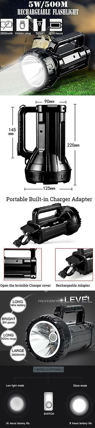 Perfet 1200LM Camping Lumière Rechageable LED Lampe De Poche 2 Modes Lampe De Secours Voyage 2 Perfet 1200LM Camping Lumière Rechageable LED Lampe De Poche 2 Modes Lampe De Secours Voyage – Image 2