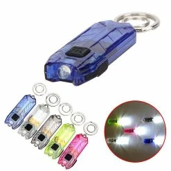 Mickcara 1Pcs 45lm 2 Modes Led Light Porte-clés Portable Mini Lampe De Poche Rechargeable Usb Torch Led Light Porte-clés Camping Outils Extérieurs