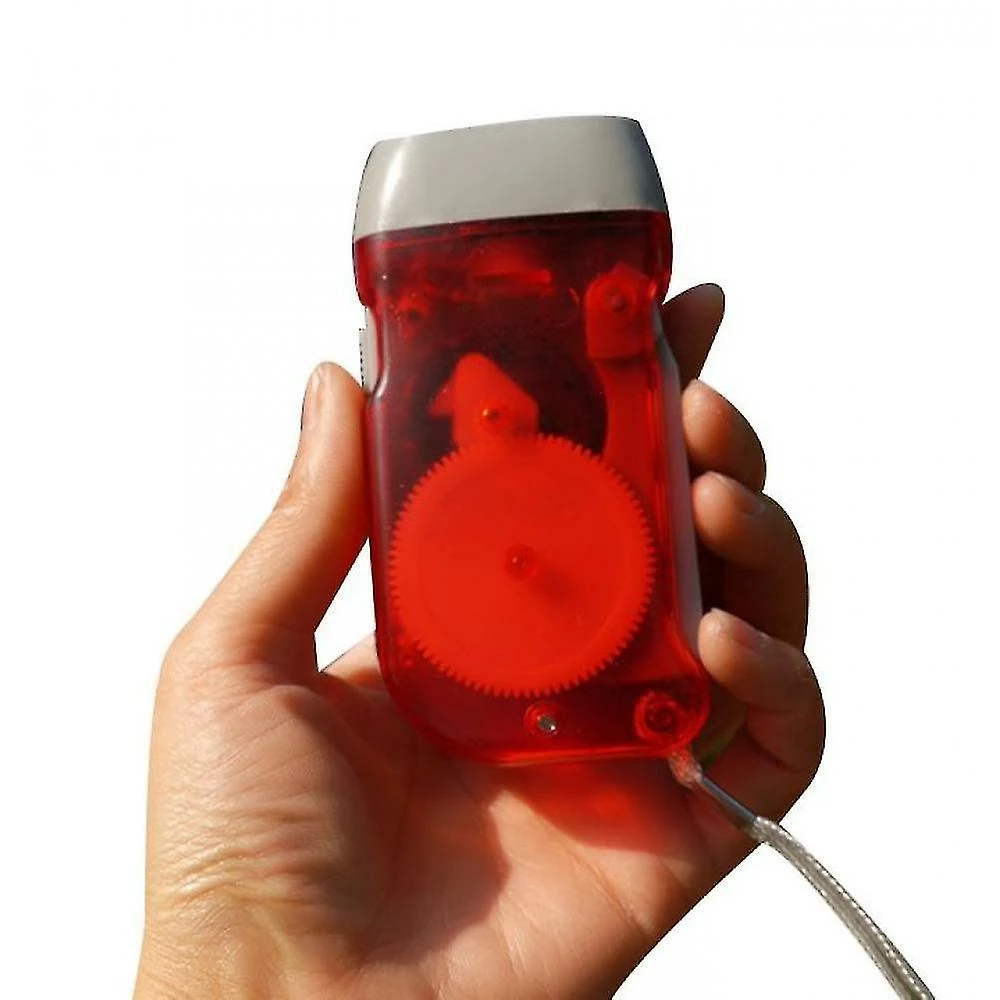 GHCD Lampe De Poche à Manivelle, Pas De Batterie (rouge) 1 GHCD Lampe De Poche à Manivelle, Pas De Batterie (rouge)