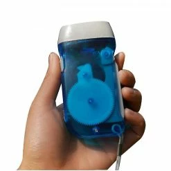 GHCD Lampe De Poche à Manivelle, Pas De Batterie (bleu)