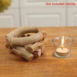 Unbranded Bougie Diy Porte-lampe En Verre Délicat Artisanat Mariage Maison Décoration Romantique Fait Main Art Portable Bâton En Bois -Glass Vases Boutique de vente 170665348 max