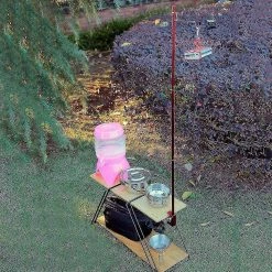 Unbranded Lampes De Camping Lanternes Lampe Pliante Extérieure Support De Poteau Tente Camping Portable Support De Lumière Suspendue -Glass Vases Boutique de vente 173878709 max