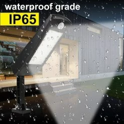 Langray 48 Led 4500mah Lumière Solaire 900lm Ip65 étanche Lampe Extérieure Noire Avec Support Réglable, 120 Lumières De Capteur De Mouvement -Glass Vases Boutique de vente 175378517 max