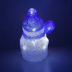 High-great Tech Bonhomme De Neige 3d Acrylique 16 Led Lumières Cartoon Lampe Décoration De Noël Mariage Stéréo String -Glass Vases Boutique de vente 183054197 max