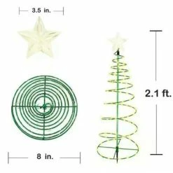 Sevenprin Led Spirale Arbre De Noël Lumière Lampe Solaire Cour Jardin Décoration De Noël -Glass Vases Boutique de vente 185475745 max