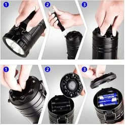 Unbranded Led Camping Lantern Lampe De Poche Zoom In / Out Lampe Torche Rechargeable Pour Camping D’urgence -Glass Vases Boutique de vente 188838860 max