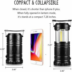 Unbranded Led Camping Lantern Lampe De Poche Zoom In / Out Lampe Torche Rechargeable Pour Camping D’urgence -Glass Vases Boutique de vente 188838863 max