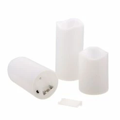 Unbranded 3 Pack Led Bougies Scintillantes Lumières Télécommande 12 Couleurs Cire Sans Flamme Wave Edge Lampe -Glass Vases Boutique de vente 192695531 max