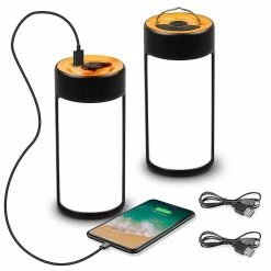 Mickcara Usb Charge Led Lampe De Camping 1800mah Imperméable à L’eau Léger Cinq Modèles De Pêche En Plein Air Maison D’urgence Suspension Lanterne Lumineuse.