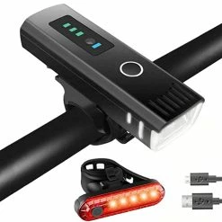 Sevenprin Mountain Bicycle Led Night Riding Lights Lampe De Détection Set + Lumière Arrière Usb Charge