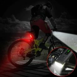 Sevenprin Mountain Bicycle Led Night Riding Lights Lampe De Détection Set + Lumière Arrière Usb Charge -Glass Vases Boutique de vente 211038551 max