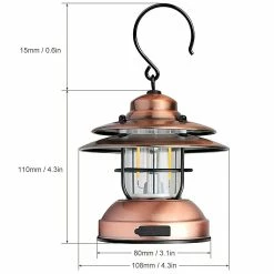 Unbranded Mini Lanterne De Camping Suspendue Usb Lumière Extérieure Lampe De Jardin Résistante à L’eau Avec 2 Modes D’éclairage Pour La Lanterne De Camping De Jardin -Glass Vases Boutique de vente 212190226 max