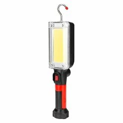 Unbranded Lanterne Portable Lampe De Poche Puissance Par 2 * 18650 Batterie LED COB Magnétique Travail Éclairage Lanternes