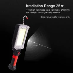 Unbranded Lanterne Portable Lampe De Poche Puissance Par 2 * 18650 Batterie LED COB Magnétique Travail Éclairage Lanternes -Glass Vases Boutique de vente 215139129 max