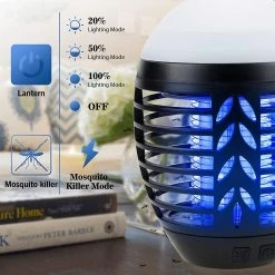 Unbranded 2023 - Lampe Tueur De Moustiques 2 En 1 Lampe De Camping En Plein Air Ipx6 étanche USB Charge Portable Avec Crochet -Glass Vases Boutique de vente 223486640 max
