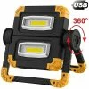 HSKMALL Lampes De Camping Lanternes Led Portable Projecteur Pliant Super Lumineux Cob Led Lampe De Travail Spots Rechargeables