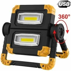 HSKMALL Lampes De Camping Lanternes Led Portable Projecteur Pliant Super Lumineux Cob Led Lampe De Travail Spots Rechargeables