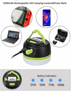 HSKMALL Lampes De Camping Lanternes Rechargeables Led Lampe De Lanterne De Camping Avec Base Magnétique à Crochet Rétractable -Glass Vases Boutique de vente 224094259 max