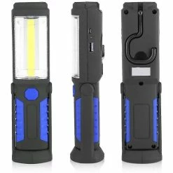 Unbranded Lampe De Travail Led Rechargeable Avec Lampe Torche Led Magnétique 2200mah Cob Led 650lm 3w (bleu) -Glass Vases Boutique de vente 236433647 max