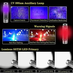 Unbranded Mini Lampe De Poche Uv Torche, 400 Lumens Rechargeable Led Lampe De Poche Torche -Glass Vases Boutique de vente 238684063 max