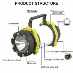 Mowii Led Camping Lantern Usb Lampe De Poche Rechargeable Lanterne Étanche |po -Glass Vases Boutique de vente 248954762 max