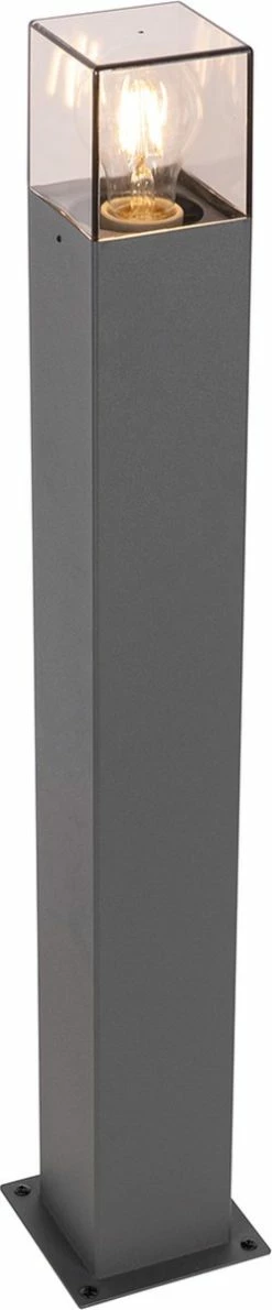 QAZQA Danemark - Lampe D'extérieur Sur Pied Moderne | Lampadaire D'extérieur - 1 Lumière - H 70 Cm - Gris Foncé - Éclairage Extérieur