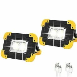 U Need U Besoin De 2x Usb Rechargeable Led Cob Work Light Outdoor Camping Projecteur Lampe D’Urgence