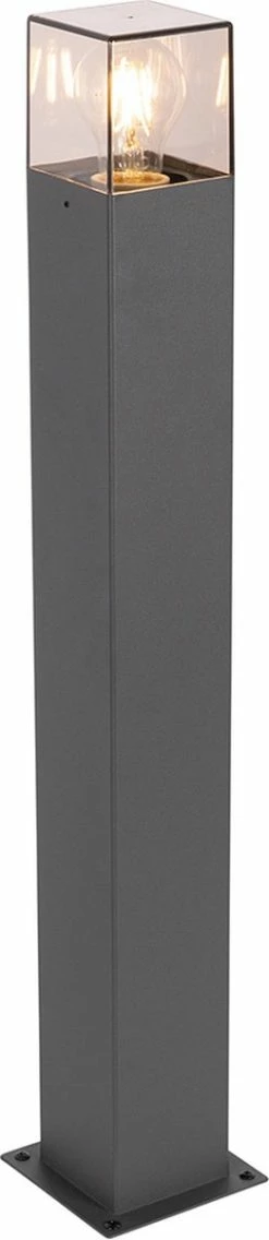 QAZQA Danemark - Lampe D'extérieur Sur Pied Moderne | Lampadaire D'extérieur - 1 Lumière - H 70 Cm - Gris Foncé - Éclairage Extérieur -Glass Vases Boutique de vente 261x1200