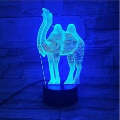 Unbranded Camel 3d Led Night Light Chambre à Coucher Lampe De Lampe Couleur Changer