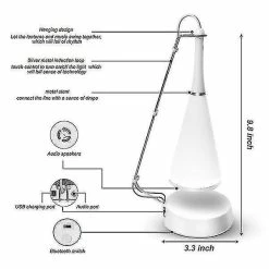 Unbranded Lumières De Nuit Éclairage Ambiant Audio LED Lampe De Bureau Interrupteur Tactile Dimmable Sans Fil 8 Unbranded Lumières De Nuit Éclairage Ambiant Audio LED Lampe De Bureau Interrupteur Tactile Dimmable Sans Fil -Glass Vases Boutique de vente 265284040 max