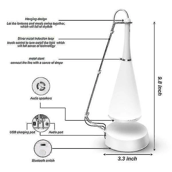 Unbranded Lumières De Nuit Éclairage Ambiant Audio LED Lampe De Bureau Interrupteur Tactile Dimmable Sans Fil 4 Unbranded Lumières De Nuit Éclairage Ambiant Audio LED Lampe De Bureau Interrupteur Tactile Dimmable Sans Fil – Image 4
