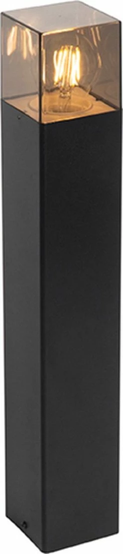 QAZQA Danemark - Lampe D'extérieur Sur Pied Moderne | Lampadaire D'extérieur - 1 Lumière - H 50 Cm - Zwart - Éclairage Extérieur