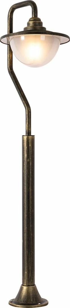 QAZQA Bruges - Lampe D'extérieur Sur Pied Classique | Lampadaire D'extérieur - 1 Lumière - H 100 Cm - Or/ Laiton - Éclairage Extérieur -Glass Vases Boutique de vente 274x1200 1