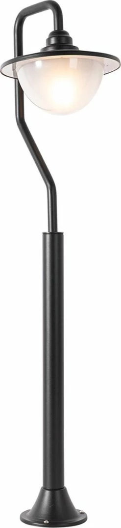 QAZQA Bruges - Lampe D'extérieur Sur Pied Classique | Lampadaire D'extérieur - 1 Lumière - H 100 Cm - Zwart - Éclairage Extérieur -Glass Vases Boutique de vente 276x1200