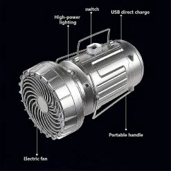 Mssugar Lanterne De Camping Solaire 6 En 1 Avec Ventilateur Led Hiking Light Lampe De Pêche En Plein Air Portable -Glass Vases Boutique de vente 277521982 max