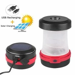 Unbranded Lanterne Pliable Camping Light Lampe Dâurgence Solaire Tente Lampe De Poche Camping Light (Emballage A)