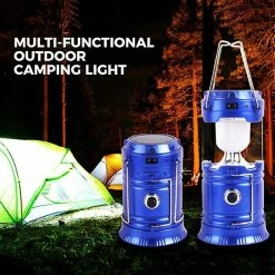 Cumdel Multi-fonctionnel Outdoor Camping Light Rechargeable Portable Solar Camping Lampe Pour Camping Randonnée