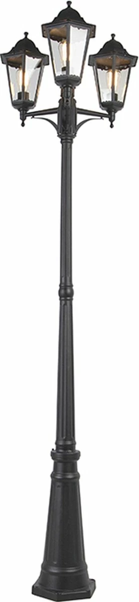 QAZQA New_orleans - Lampe D'extérieur Smart à LED Rurale | Lampadaire Pour Extérieur Avec WiFi - 3 Lumières - H 230 Cm - Zwart - Éclairage Extérieur 2 QAZQA New_orleans - Lampe D'extérieur Smart à LED Rurale | Lampadaire Pour Extérieur Avec WiFi - 3 Lumières - H 230 Cm - Zwart - Éclairage Extérieur – Image 2