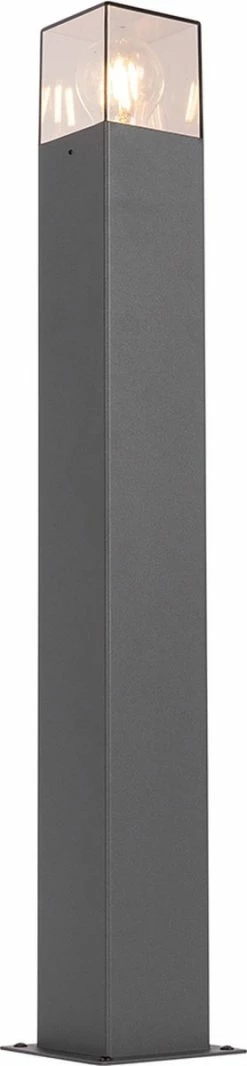 QAZQA Danemark - Lampe D'extérieur Sur Pied Moderne | Lampadaire D'extérieur - 1 Lumière - H 70 Cm - Gris Foncé - Éclairage Extérieur -Glass Vases Boutique de vente 278x1200